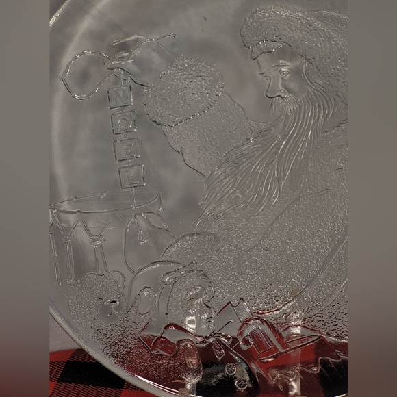 Santa Claus Noel 12.25 Inch Serving Platter by Libbey - Vintage - Picture 5 of 7